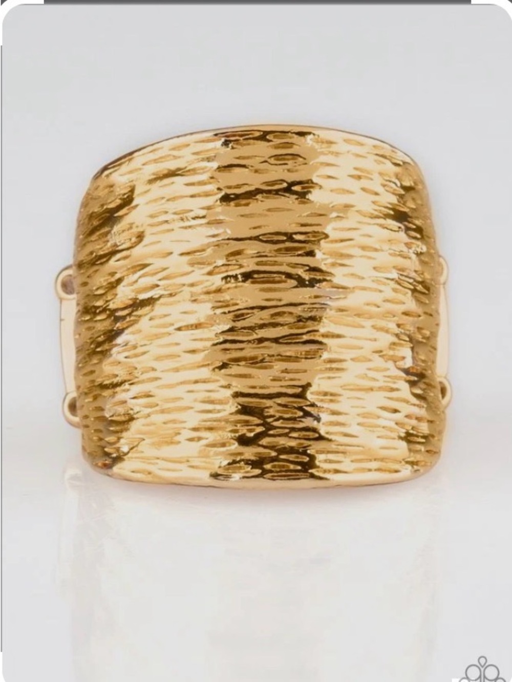 Gold Textured Dome Statement Ring - Women Jewelry
